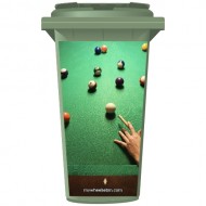 Pool Table Wheelie Bin Sticker Panel